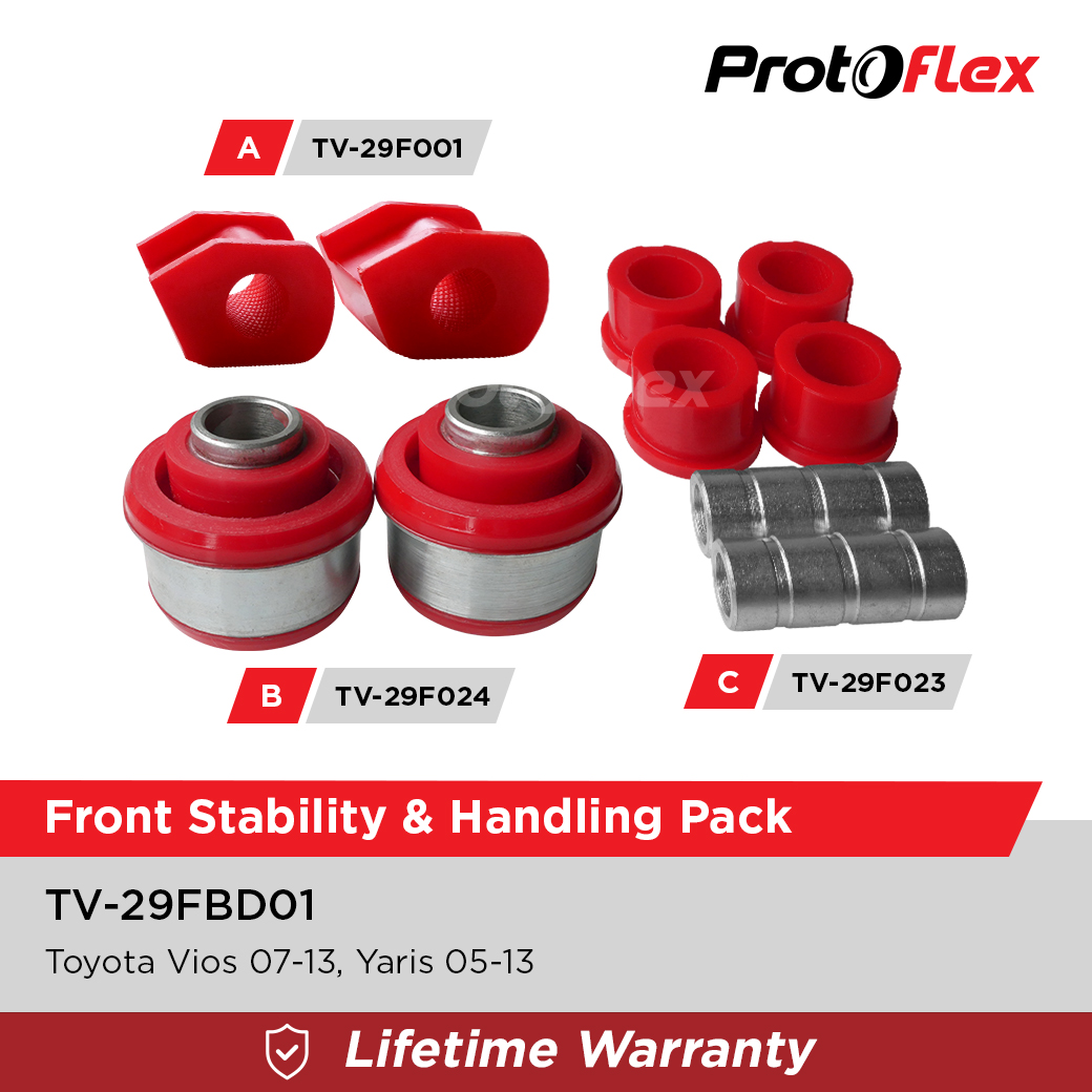 Protoflex Front Stability & Handling Pack for TOYOTA YARIS P90 (05-14), VIOS P90 (07-13)