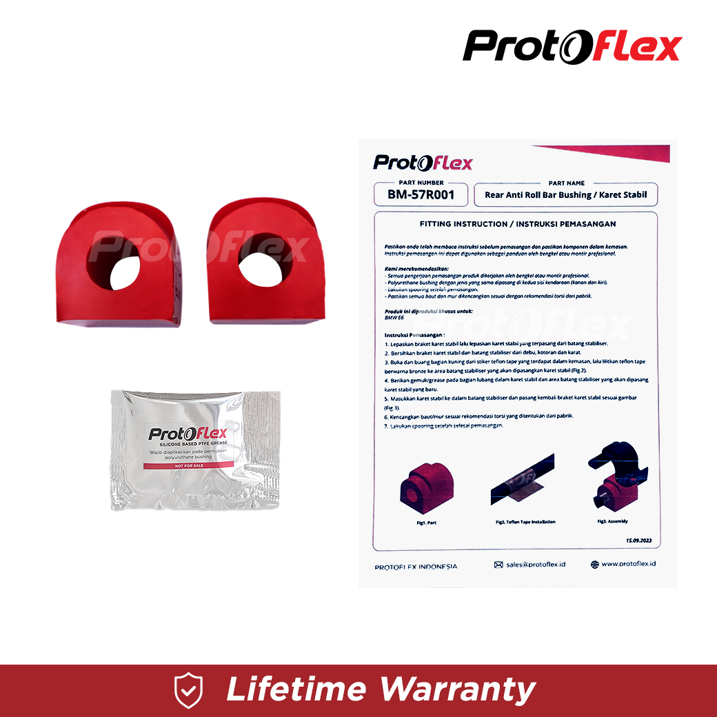Protoflex Bushing Karet Stabil Belakang BMW 3 E32 E34 E36 E46 BMW 5 E34 - Image 4