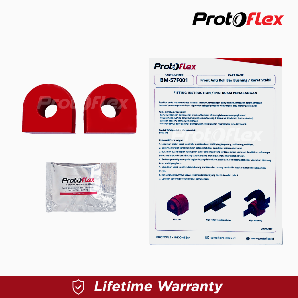 Protoflex Bushing Karet Stabil Depan BMW E46 321i M52 (98-00) - Image 4