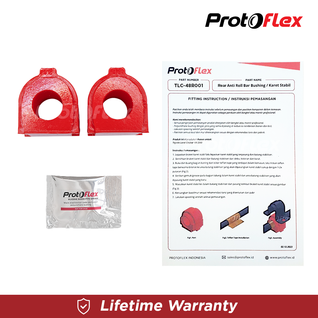 Protoflex Karet Stabil Belakang Toyota Land Cruiser 200 Series Lexus LX450D LX570 LX460 - Image 4