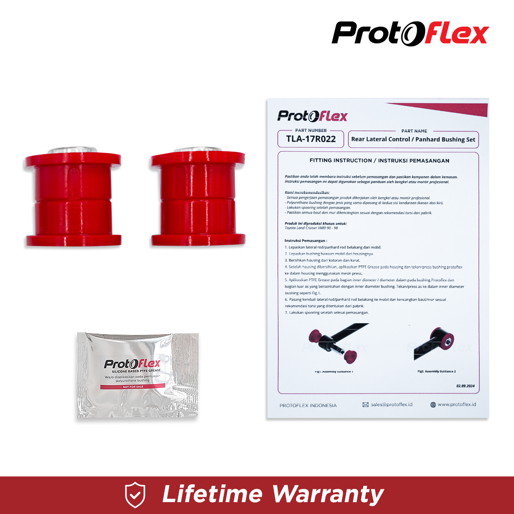 Protoflex Rear Lateral Control / Panhard Bushing Set Toyota Land Cruiser VX80 90-98 - Image 4