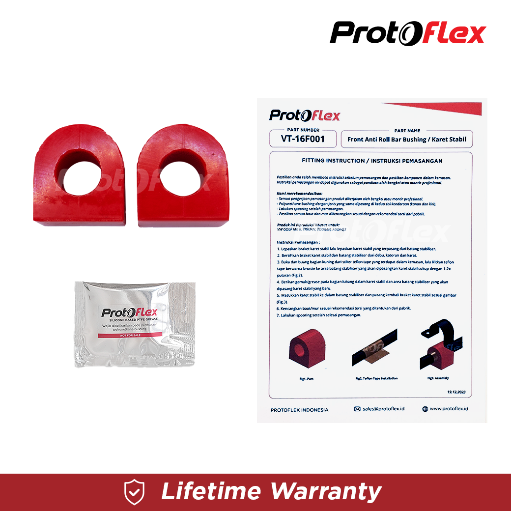 Protoflex Karet Stabil Depan VW GOLF MK 6 TIGUAN TOURAN AUDI Q3 - Image 4