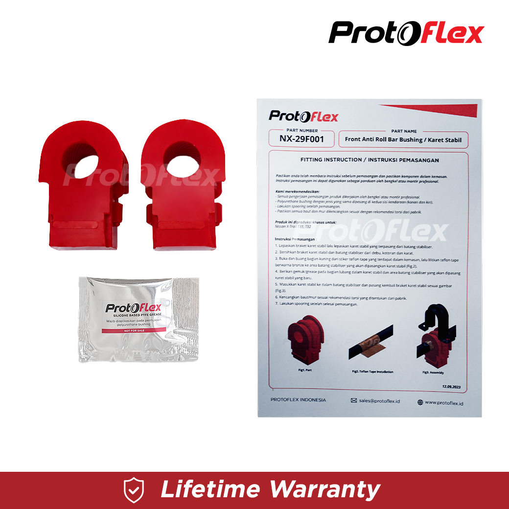 Protoflex Bushing Karet Stabil Depan Nissan X-Trail T31 T32 - Image 4