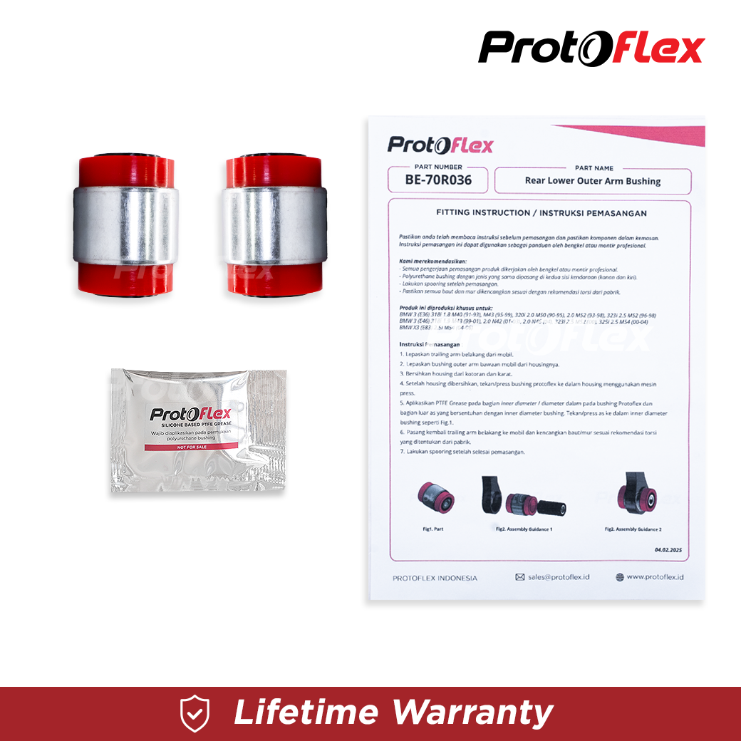 Protoflex Rear Lower Outer Arm Bush BMW 3 (E36, E46), BMW X3 (E83 M54) - Image 4