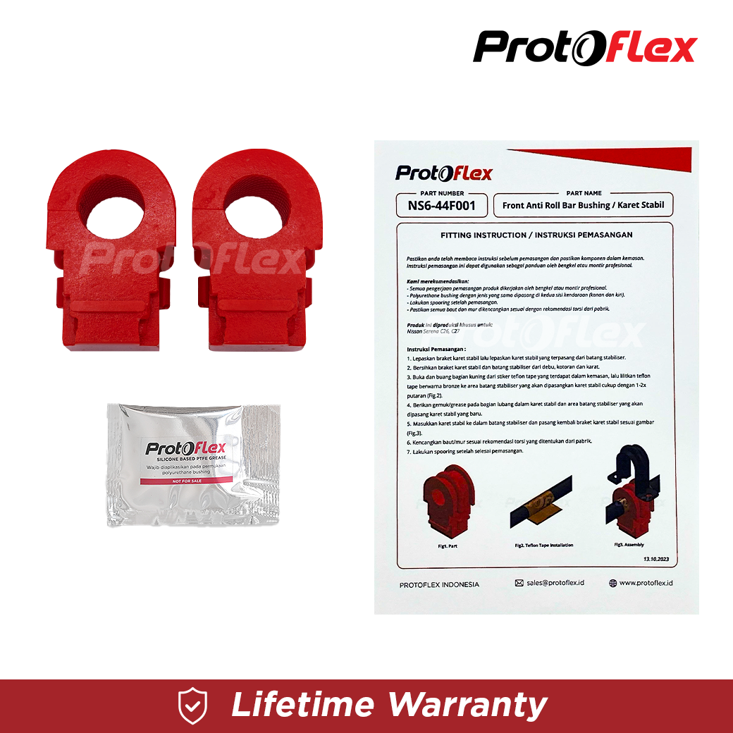 Protoflex Bushing Karet Stabil Depan Nissan Serena C26, C27 - Image 4