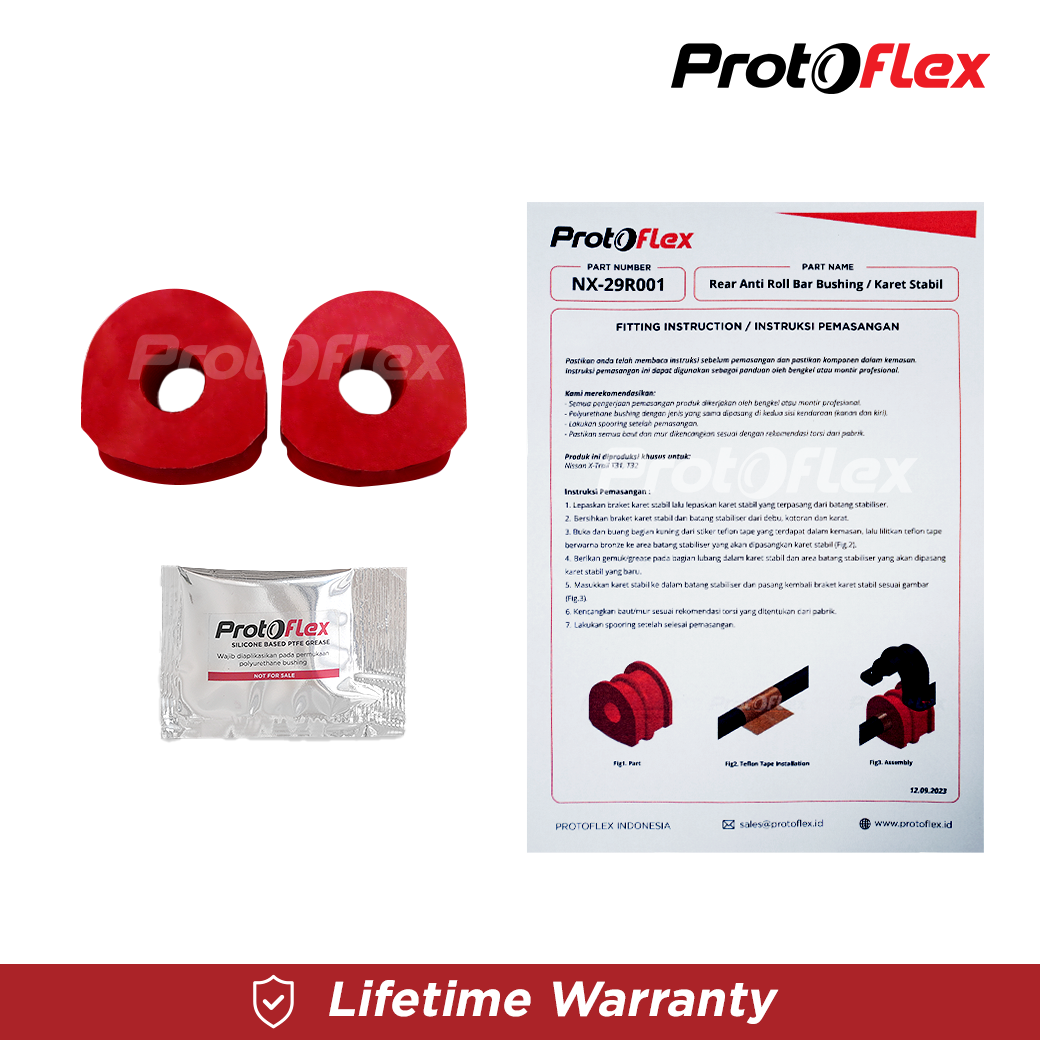 Protoflex Bushing Karet Stabil Belakang Nissan X-Trail T31 T32 - Image 4