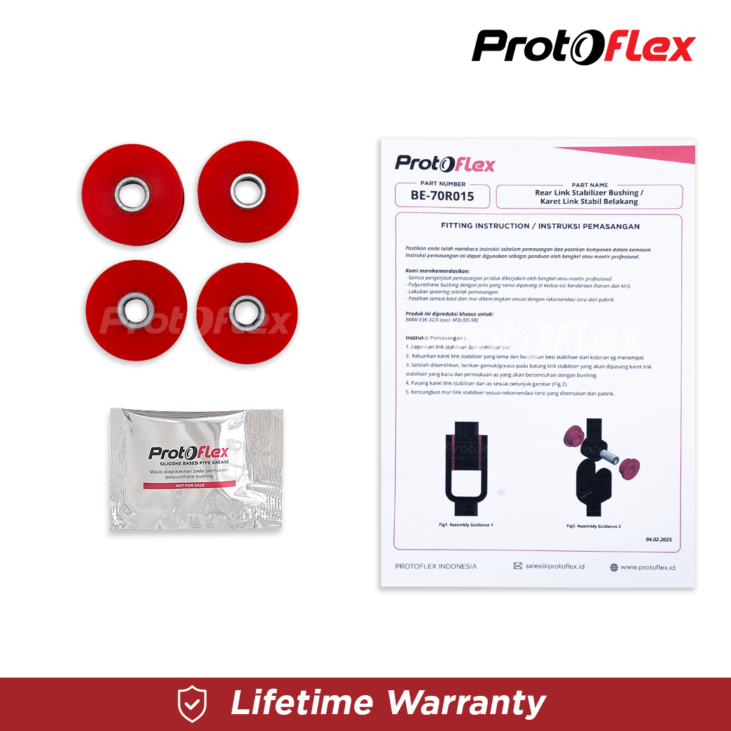 Protoflex Karet Link Stabil Belakang BMW E30 E36 - Image 4