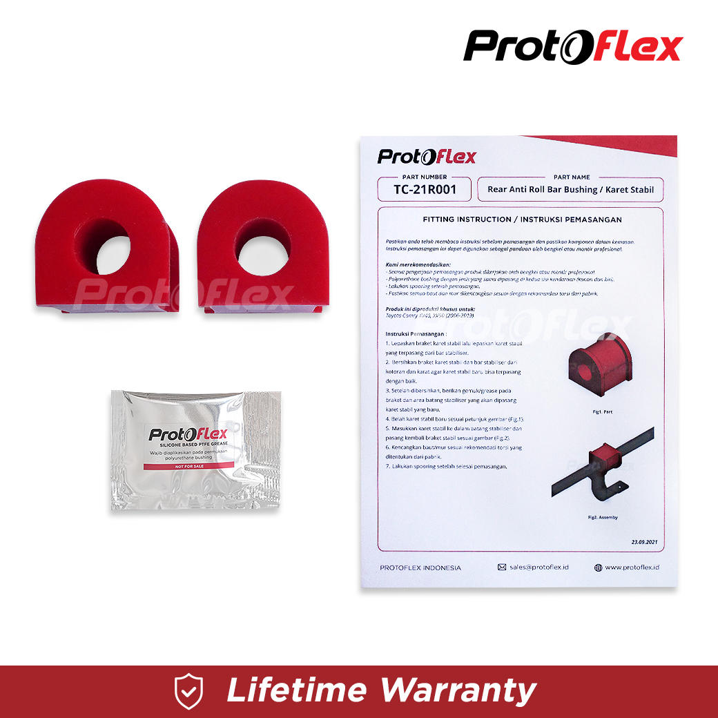 Protoflex Bushing Karet Stabil Belakang Toyota Camry XV40 XV50 - Image 4
