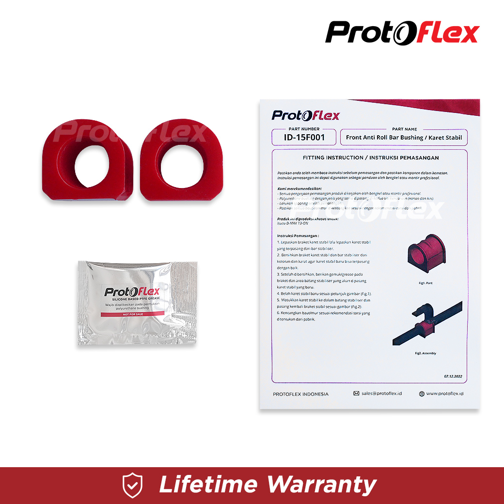 Protoflex Bushing Karet Stabil Depan ISUZU DMAX 13-ON 4JK1 4JJ1 Pickup TFR - Image 4