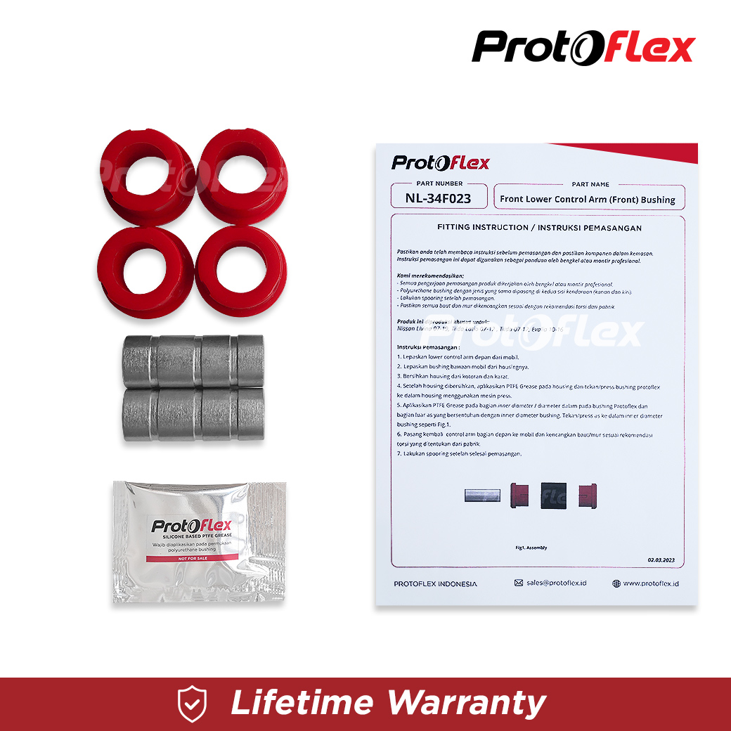 Protoflex Bushing Lower Arm Depan (Kecil) Nissan Livina L10 L11 Tiida - Image 4